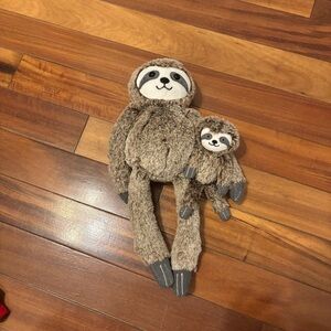 cloud island mama + baby sloth stuffie